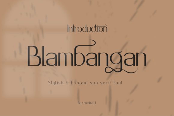 Blambangan Font: A Stylish Choice for Craft Projects