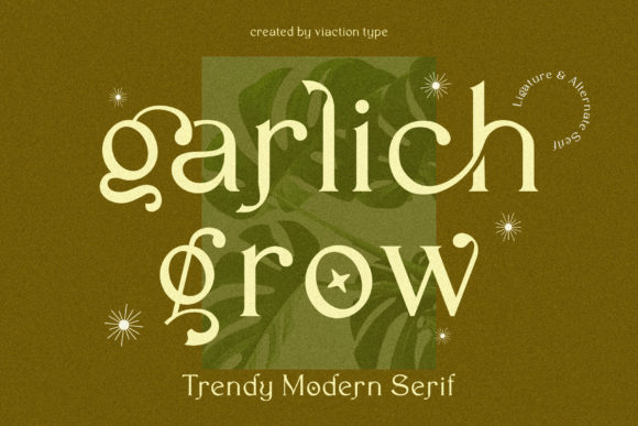 Garlich Grow Font: A Chic Serif for Crafting and Selling