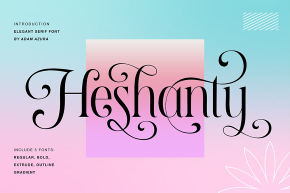 Heshanty: A Luxurious Serif Typeface for Branding Projects