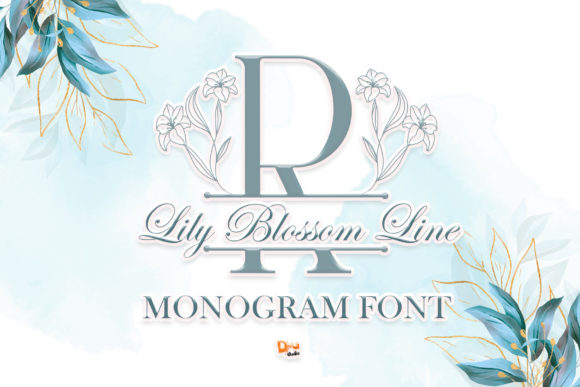 Lily Blossom Line: A Decorative Typeface for Captivating Brand Content